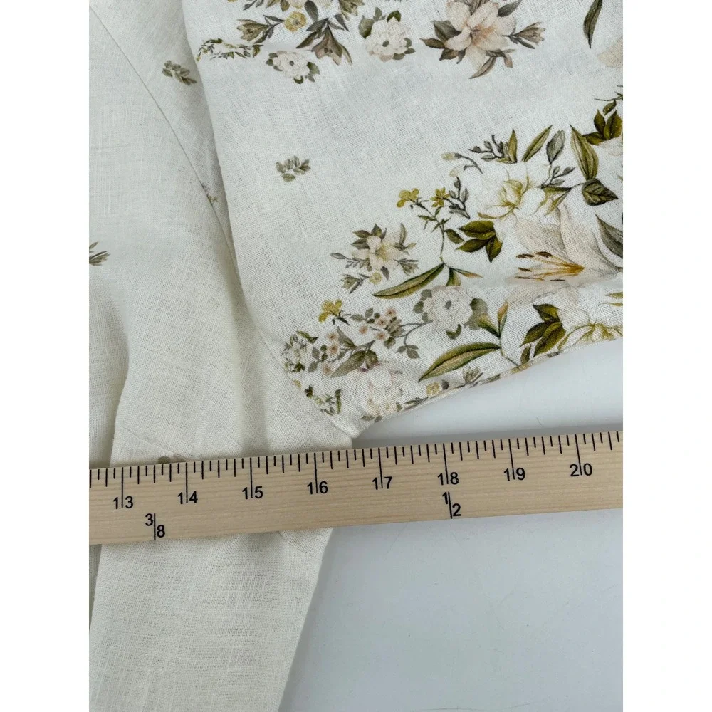 Calypso Maxi Dress Womens Small Floral Cottagecore Linen Blend Garden Party Boho